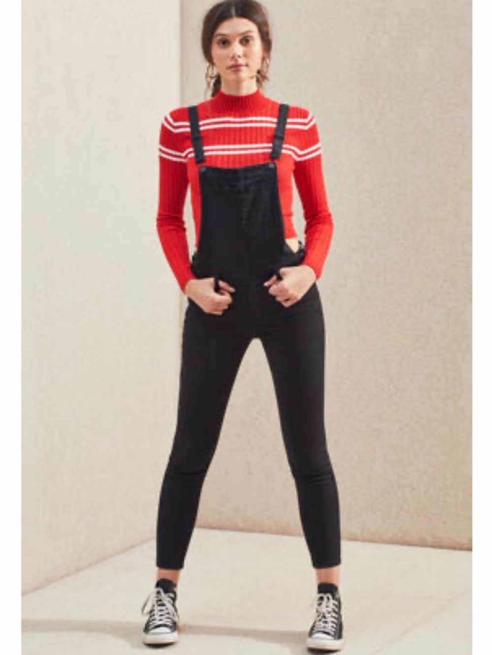 PacSun Women's Slim Denim - Leland Black Overalls - Picture 2 of 14